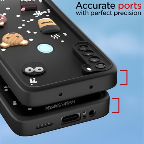 Pikkme Back Cover for Redmi Note 8 | 3D Cartoon Silicone Case Cute & Fun Full Protective Bumper Cover (Black) - Image 4
