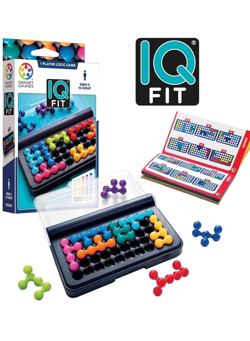 FUTURE IQ Fit Puzzle Game – 120 Brain Teaser Challenges – Single player–ompact Travel Logic Game for Kids & Adults – Educational Gift Puzzle Toy - Image 1