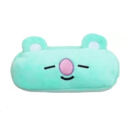 Awestuffs Pencil Pouch Soft Toys for Children, Kids Favorite Pencil Box and Cosmetic Pouch for Girls Multi-Functional Pen Box (Green Koala Bear) (Koya BTS) - Image 1