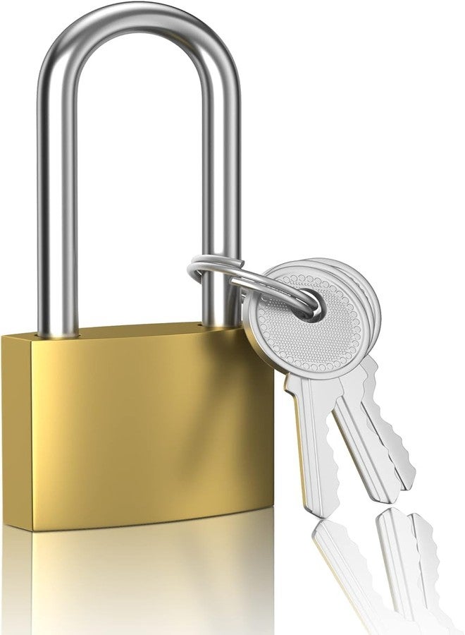XFJSAK Key Locks 38mm, Long Shackle Padlocks with Keys, Gym Locker Padlocks, High Security Padlock, for Indoor, Gate, Garage - Image 1