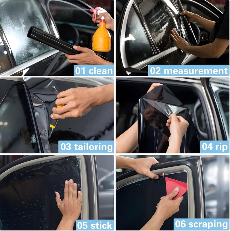 TOYOCO Window Tint Film for Cars - Heat & UV Block, Scratch Resistant, Blackout Window Film - Image 5