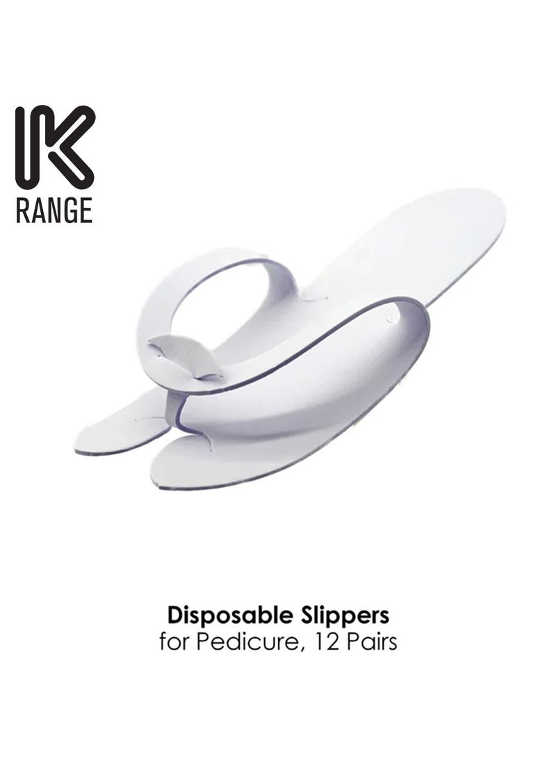 K RANGE White 12 Pair Disposable Slippers - Image 2