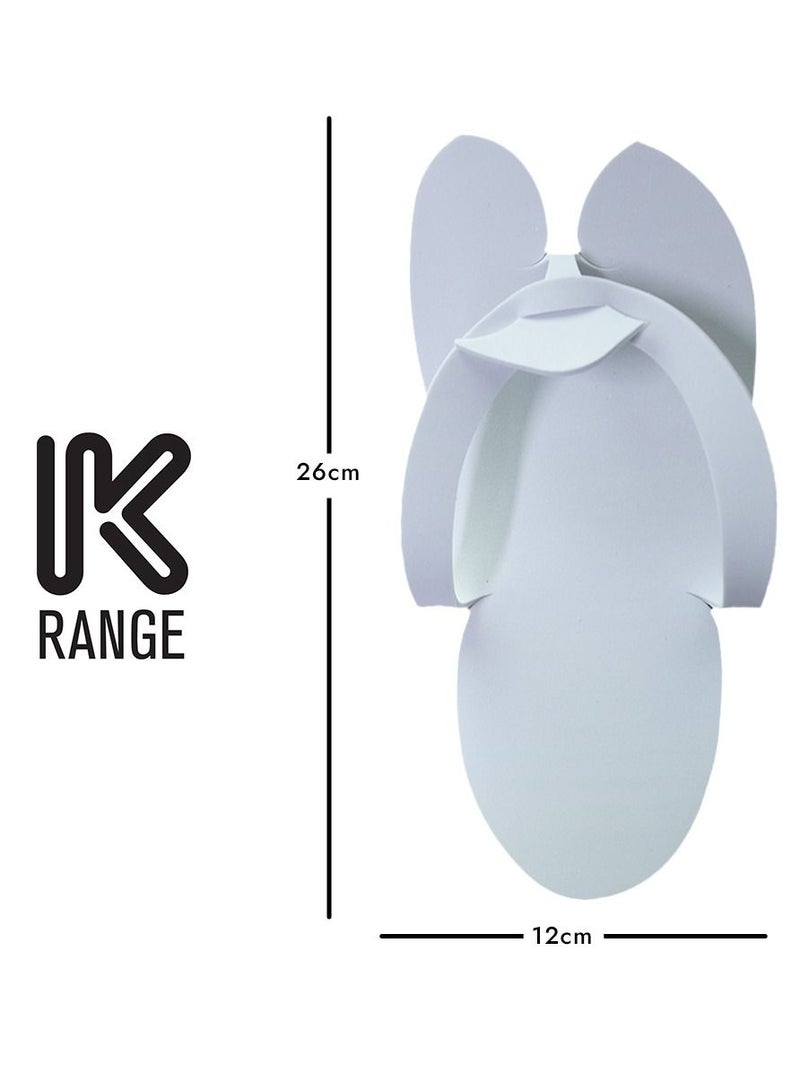 K RANGE White 12 Pair Disposable Slippers - Image 5