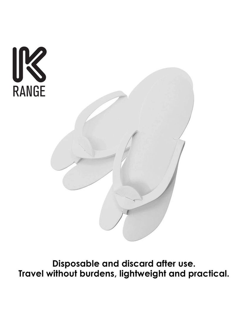 K RANGE White 12 Pair Disposable Slippers - Image 3