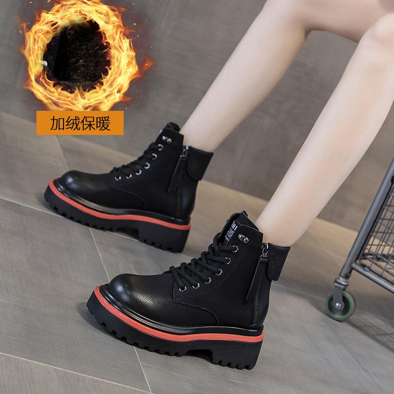 Women''s 2026 New Style Martin Boots, Retro Motorcycle Boots, and Leather Short Work Boots, British Style Versatile Women''s Boots - Image 1