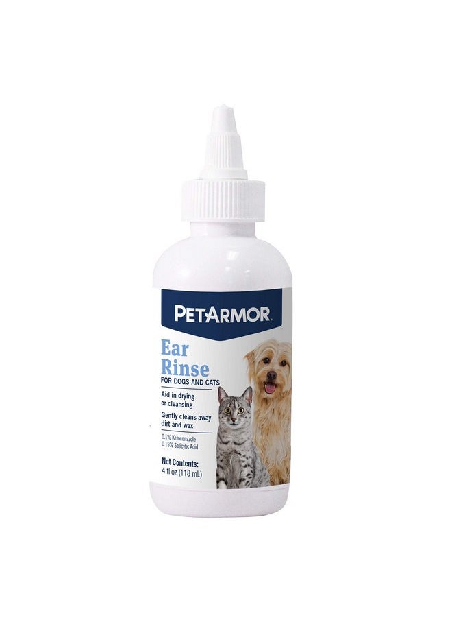 PetArmor PetArmor Ear Rinse for Dogs & Cats, 4 oz, Cleans Dirt, Yeast, Wax, and Bacteria from Pet's Ears, Easy to Squeeze Bottle  - Image 1