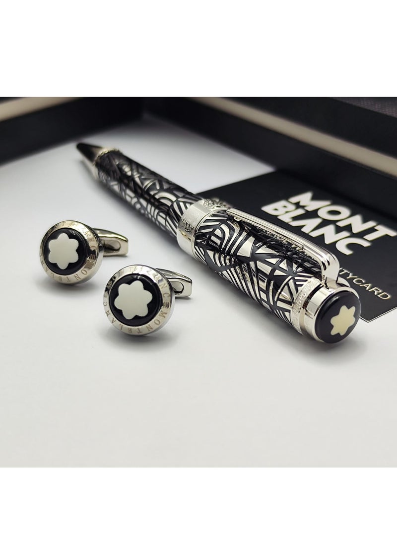 Mont Blanc - Mont Blanc pen and cufflink  New Estelle, latest version, Mont Blanc, first class - Image 1
