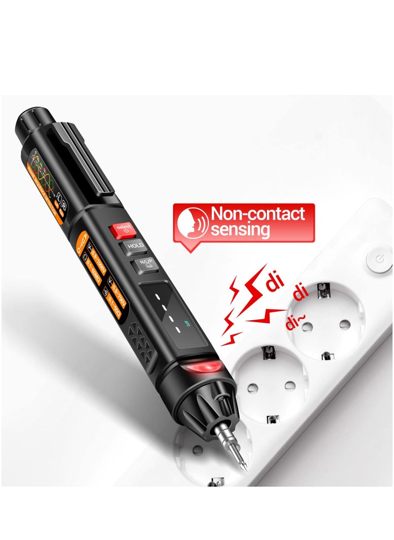 SYOSI - SYOSI Multimeter AC/DC Voltage Tester, 6000 Counts Pen Type Professional Current Meter, Non-Contact Electricians Voltmeter Tester for AC DC Voltage, Live Wire, Resistance, Continuity and Diode Tests - Image 1