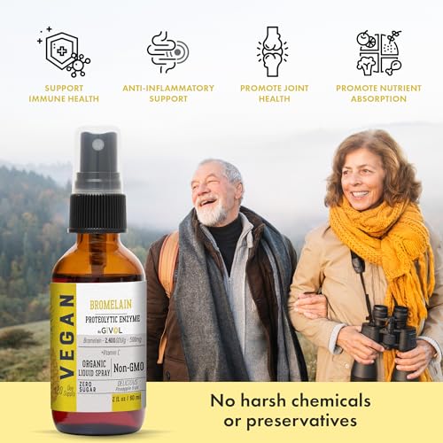 GIVOL Organic Raw Bromelain Mist-Liquid Pineapple Extract - Enhanced Potency 500mg, for Kids & Adults - for Digestive Health, Inflammatory Response, and Healing - Non-GMO - 60ml 120 Day Supply - Image 5