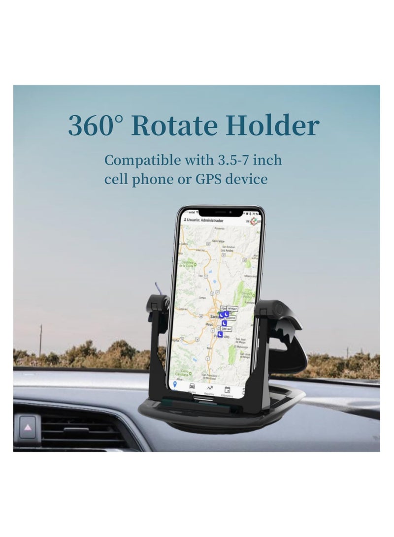 360° Rotatable Car Phone Holder with Suction Cup Mount for GPS  Cellphones, Dashboard Phone Stand Compatible with iPhone, Samsung, Garmin, and More, Supports Thick Cases, Ideal for All Vehicles - Image 4