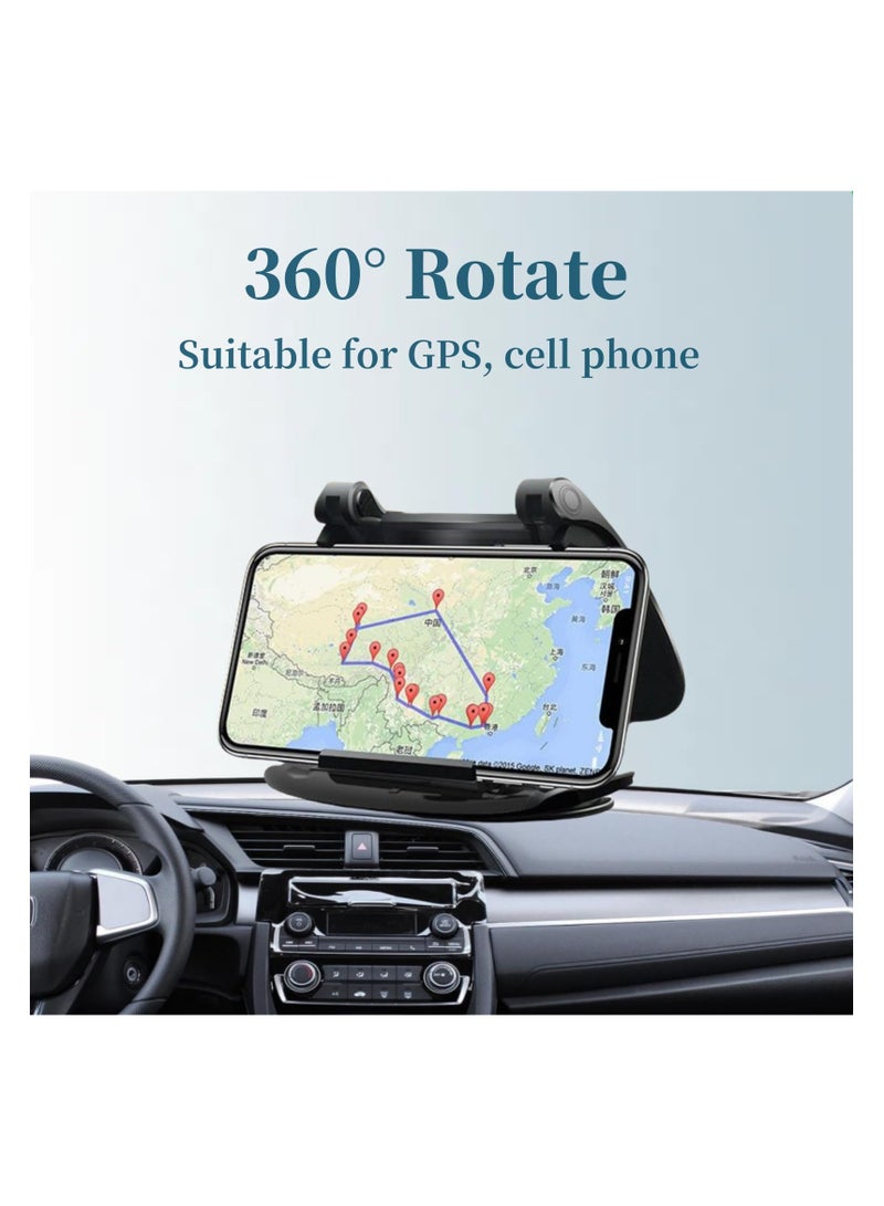 360° Rotatable Car Phone Holder with Suction Cup Mount for GPS  Cellphones, Dashboard Phone Stand Compatible with iPhone, Samsung, Garmin, and More, Supports Thick Cases, Ideal for All Vehicles - Image 2