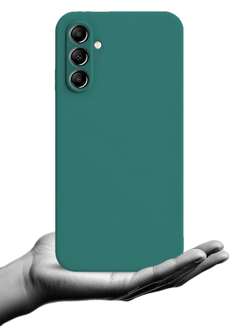 CATANES 2Packs Liquid Silicone Case for Samsung Galaxy A25 Protective Phone Case with Soft Anti-Scratch Microfiber Lining Utra Slim Drop Protection Phone Cover with 3D Screen Protector - Green - Image 5