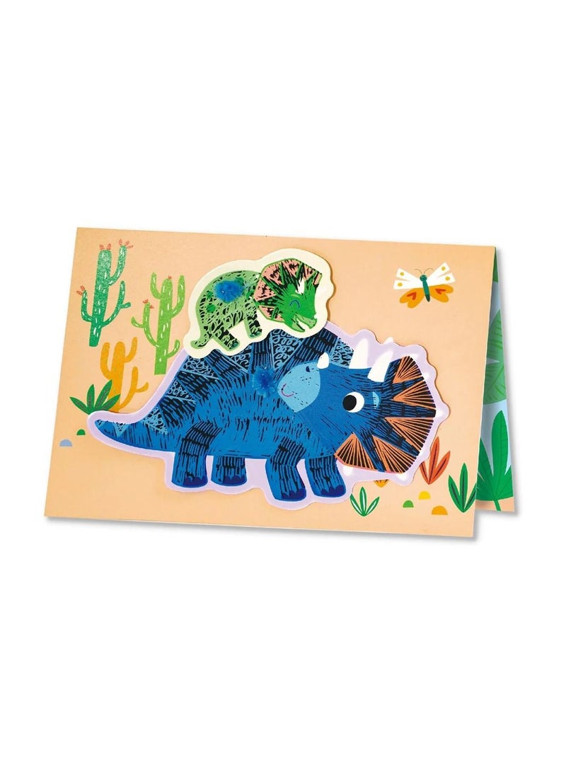Avenir Scratch - Dinos | Arts & Crafts, Greeting Cards Set | Make Beautiful Greetings Cards | Scratch Art 3+ - Image 3