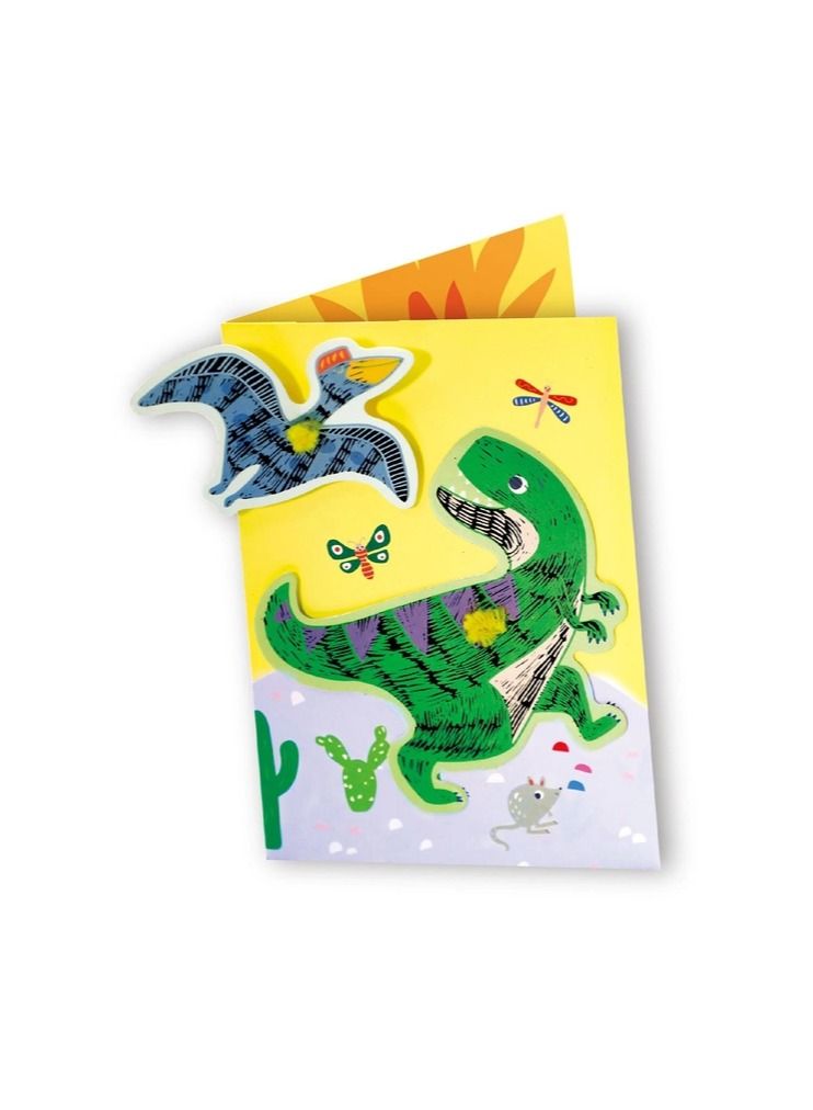 Avenir Scratch - Dinos | Arts & Crafts, Greeting Cards Set | Make Beautiful Greetings Cards | Scratch Art 3+ - Image 5