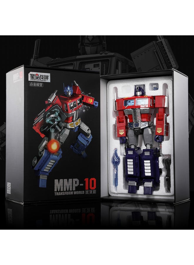 Super Large Deformation Toy 5 Car King Kong Optimus Robot Column Bumblebee Hand-made Boy Children Alloy Genuine 4-Color:Blackened Big Brother Column - Image 4