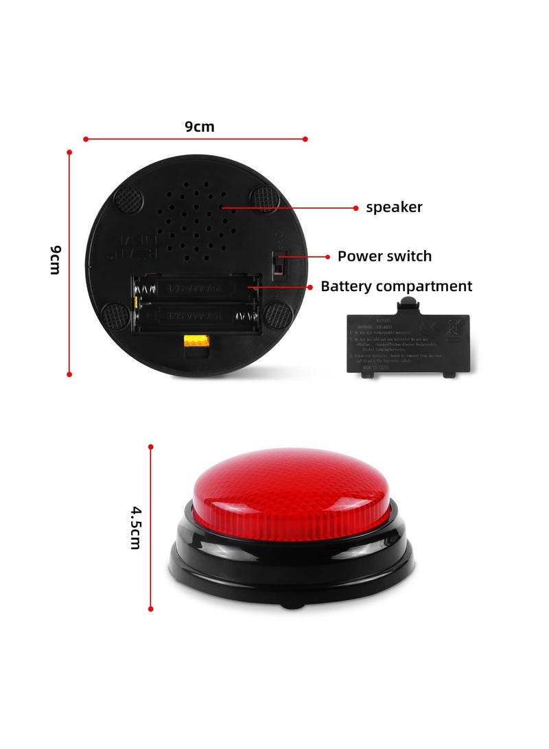 4-Pack Game Buzzers - Family feud Buzzer with Lights and Sounds Answer Buzzers for Classroom Quizzes Party Buzzer for Game Show for Kids Adults and Teacher Supplies - Image 2