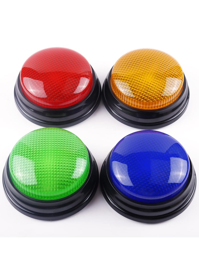 4-Pack Game Buzzers - Family feud Buzzer with Lights and Sounds Answer Buzzers for Classroom Quizzes Party Buzzer for Game Show for Kids Adults and Teacher Supplies - Image 1