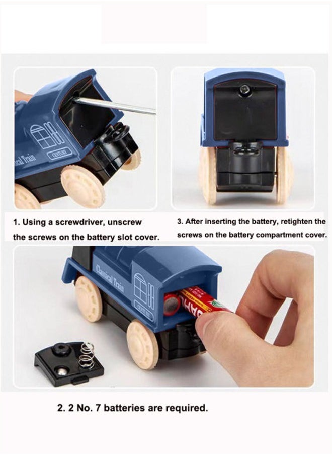 90cm electric rail train playset Electric high-speed rail train toys Assemble the rail train set Model train toys Train toys with tracks Birthday present Toys for boys(blue)  - Image 5