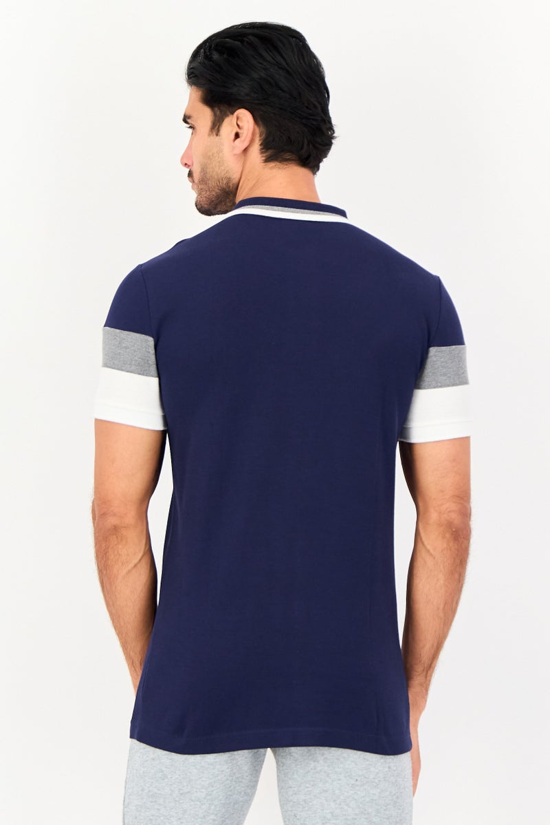 PUMA Men Sportswear Fit Short Sleeve Outdoor Polo Shirt, Navy Blue - Image 2