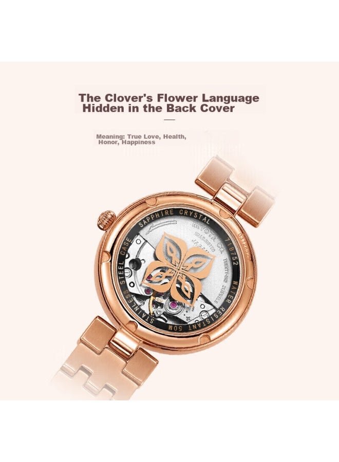 Rossini Women'S Watch, Ladies' Watch, Birthday Gift, Elegant Calendar Mechanical Watch, White Dial, Steel Strap, 718752 - Image 5