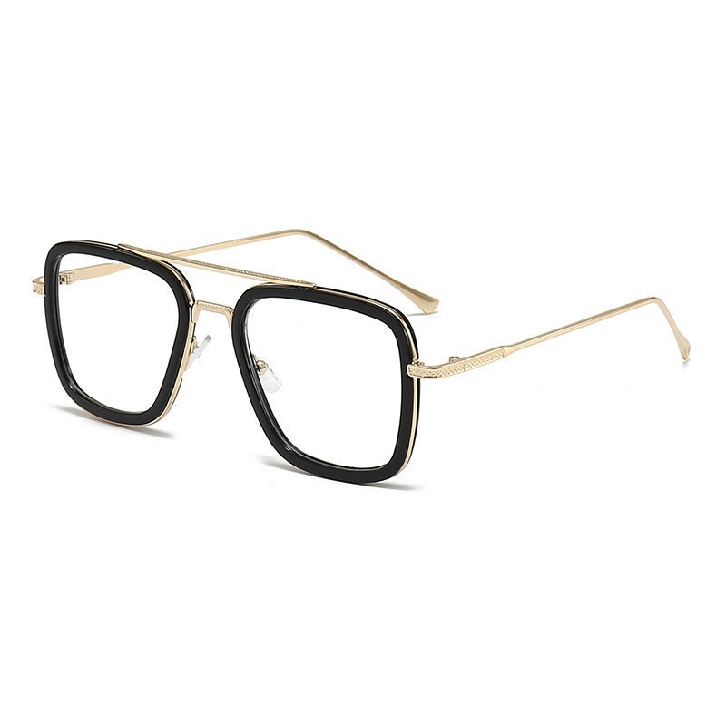 نظارات شمسية جديدة بأسلوب آيرون مان للرجال C30 - إطار ذهبي - مضادة للضوء الأزرق