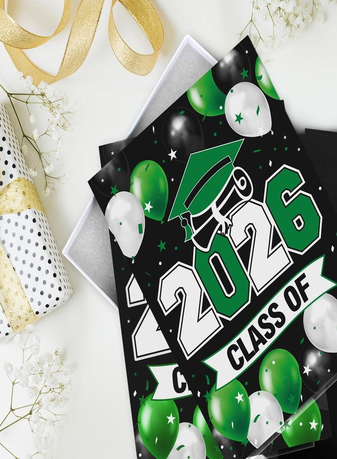 LINGTEER Class of 2026 Graduation Green Balloon Acrylic Table Stand Poster Centerpieces - 2 Pack of Congrats Grad Party Table Topper,Cheers to Graduations Party Decorations. - Image 4