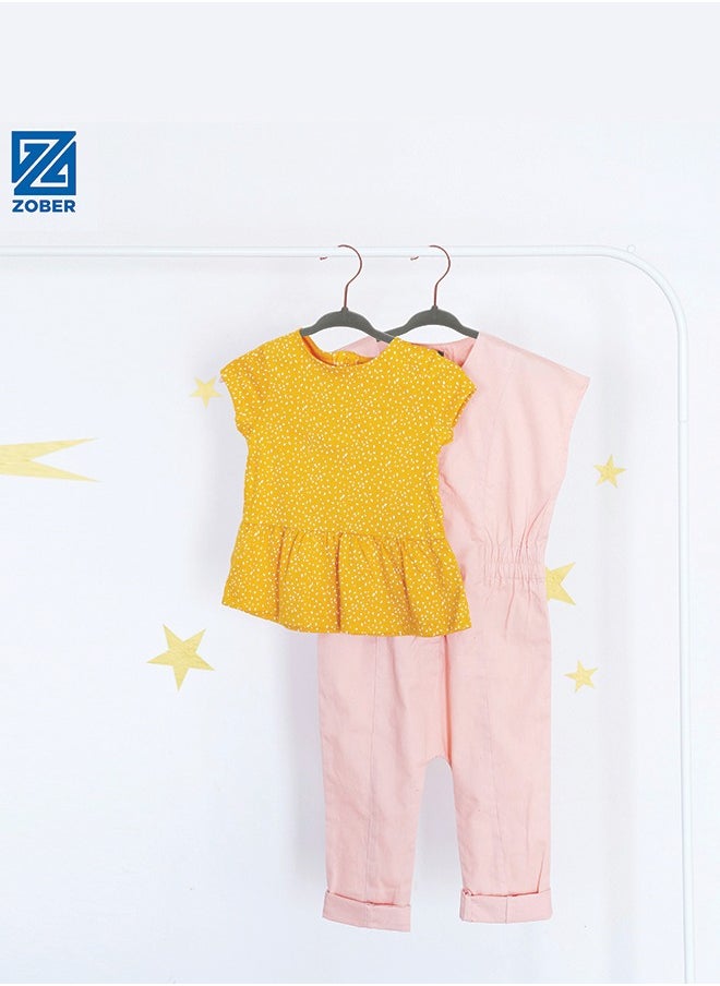 ZOBER Non Slip Rose Gold Hook Baby Velvet Hangers for Closet Toddler Hangers for Shirts, Pants & Dresses Swivel Hook - Durable Infant Hangers w/Notches (30 PACK, Grey)  - Image 3
