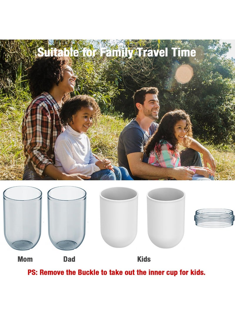 SYOSI 4 in 1 Toothbrush Travel Case Kit, Multifunctional Toothbrush Cup and Portable Holder, Ideal for Family Travel, Business, School, Daily Use  - Image 2