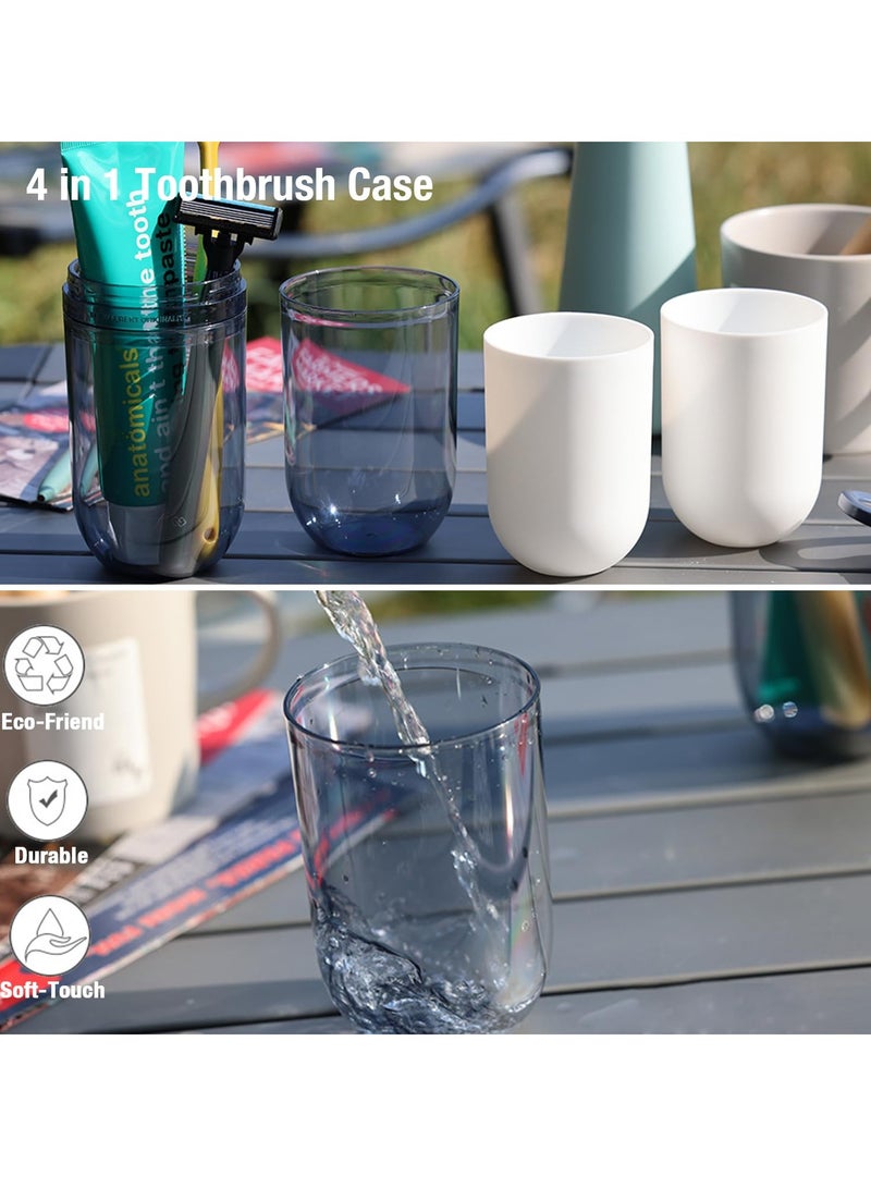 SYOSI 4 in 1 Toothbrush Travel Case Kit, Multifunctional Toothbrush Cup and Portable Holder, Ideal for Family Travel, Business, School, Daily Use  - Image 4