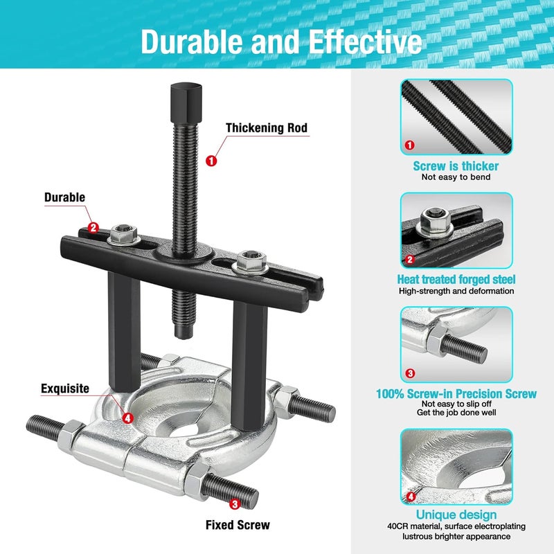 DURATECH 12 Pieces Bearing Separator Puller Set - Image 5
