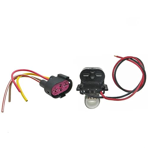 HWATPS 13427161 Radiator Fan Blower Motor Resistance + Plugs Connect for Chevrolet Cruze 1.4L 1.6L 2.0L 2011-2016 Replace 13427160 - Image 1