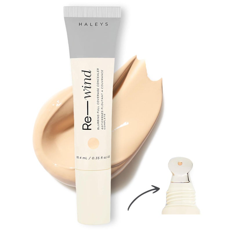 HALEYS Rewind Blurring Full Coverage Concealer Fair  Neutral Brighten Reduce redness dark circles and fine lines NonCaking Longwear Nourishes Lightweight SoftMatte Finish V  CF
