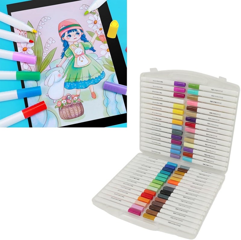 كاست ويف أقلام تلوين أكريليك ٢٤ لونًا، رأس دقيق ١ مم، سريع الجفاف، مناسب لمجموعة الرسم على الصخور، الزجاج، الحرف اليدوية، السيراميك، الحجر، القماش، الخشب - Image 3