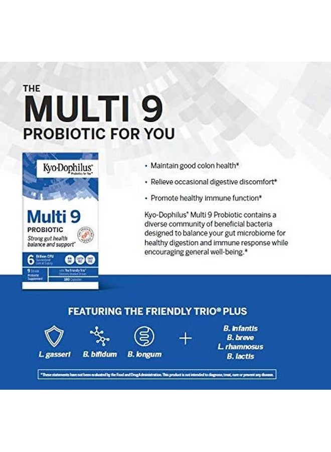 kyolic Kyo-Dophilus Multi-9 Probiotic, for Strong Gut Health Balance and Support, 180 Count - Image 5