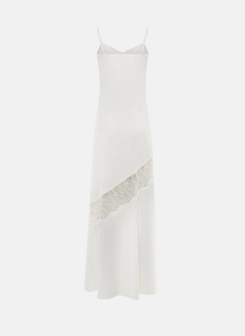 Lichi  Maxi slip dress with lace insert on the skirt for Women | Best Price UAE