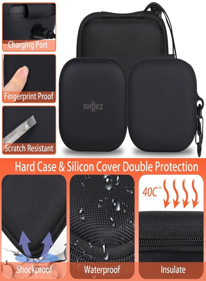 Aenllosi Hard Earbud Case for SHOKZ/AfterShokz OpenFit Open-Ear True Wireless Bluetooth Headphones,with Full Body Anti-Scratch Silicon Cover for SHOKZ Open Fit Earbuds(Black,Case Only) - Image 3