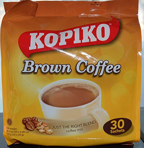 Kopiko Instant 3 in 1 Brown Coffee Mix with Creamer and Sugar 30 Count Per Bag - Image 1
