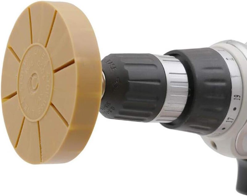 klarako perfeclan 3 PCS ABN Rubber Eraser Wheel with Drill Adapter to Remove Any Vinyl, Decal, Graphic, Double Sided Molding Tape, Striping, and Trim - Image 4