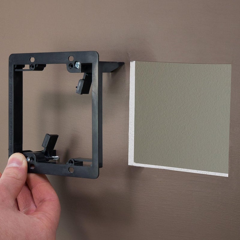 Fosmon Low Voltage Mounting Bracket (2 Gang), Low Voltage Mounting Bracket [Mounting Screws Included] for Telephone Wires, Network Cables, HDMI, Coaxial, & Speaker Cables - Image 2