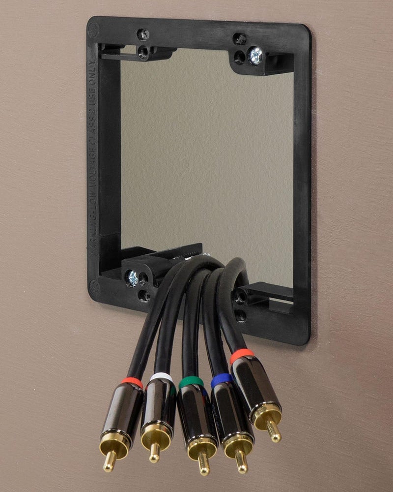 Fosmon Low Voltage Mounting Bracket (2 Gang), Low Voltage Mounting Bracket [Mounting Screws Included] for Telephone Wires, Network Cables, HDMI, Coaxial, & Speaker Cables - Image 3