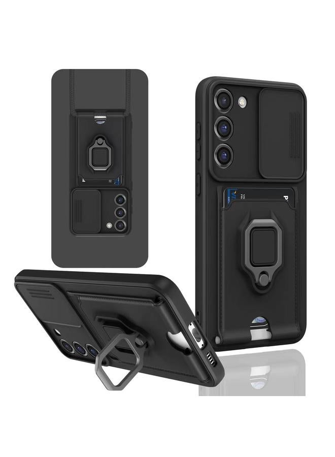 إيروريكس جراب لهاتف Samsung Galaxy S22+ 5G مزود بحامل بطاقات مغناطيسي منزلق من السيليكون - Image 1