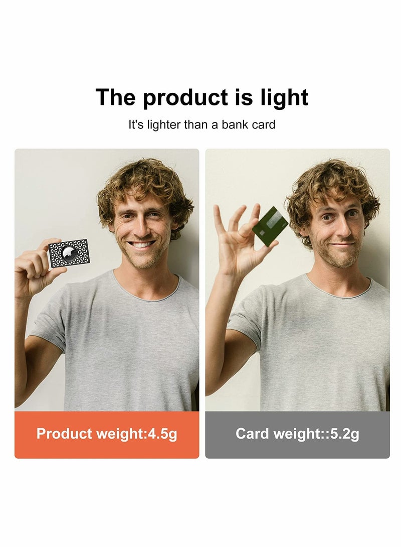 KASTWAVE Wallet Case for Apple AirTag Protective Case Wallet Case Slim Thin Card Case Holder for Apple AirTag Size of a Credit Card for Purse Wallet Anti-Lost Wallet Purse Accessories for AirTag - Image 4