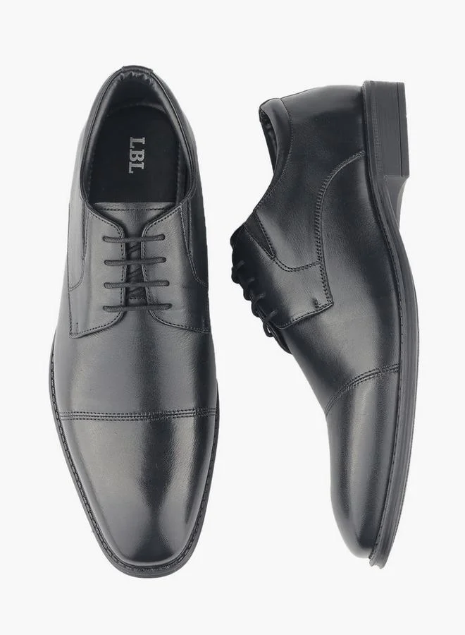 LBL by Shoexpress Men Lace-Up Leather Derby Shoes
