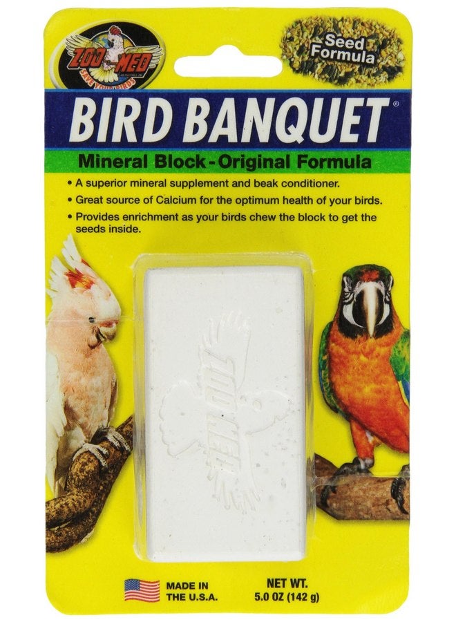 زوو ميد طعام الطيور Zoo Med Mineral Block Original Formula Banquet، 5 أونصة
