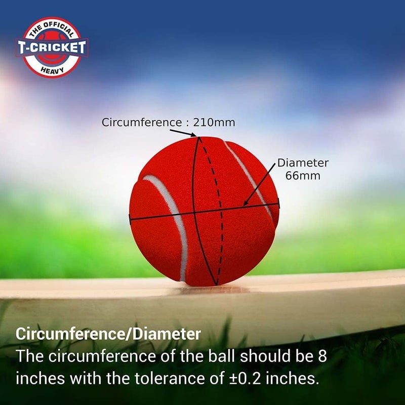 نيفيا كرات تنس كريكيت نيفيا ثقيلة الوزن – عبوة 3 قطع – عالية التحمل والارتداد للتدريب والمباريات - Image 3