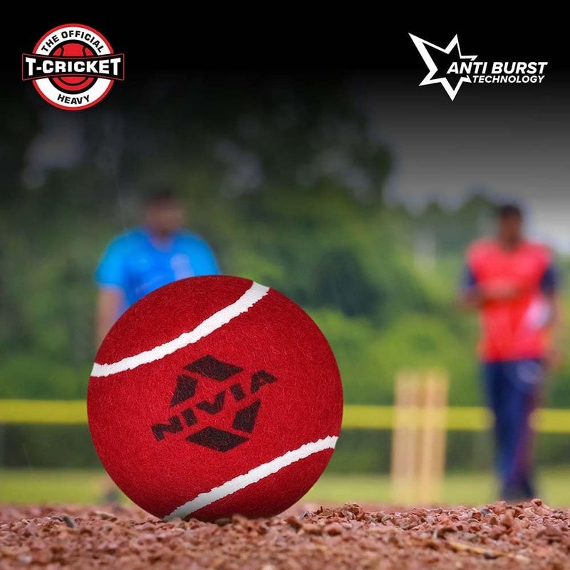 نيفيا كرات تنس كريكيت نيفيا ثقيلة الوزن – عبوة 3 قطع – عالية التحمل والارتداد للتدريب والمباريات - Image 4