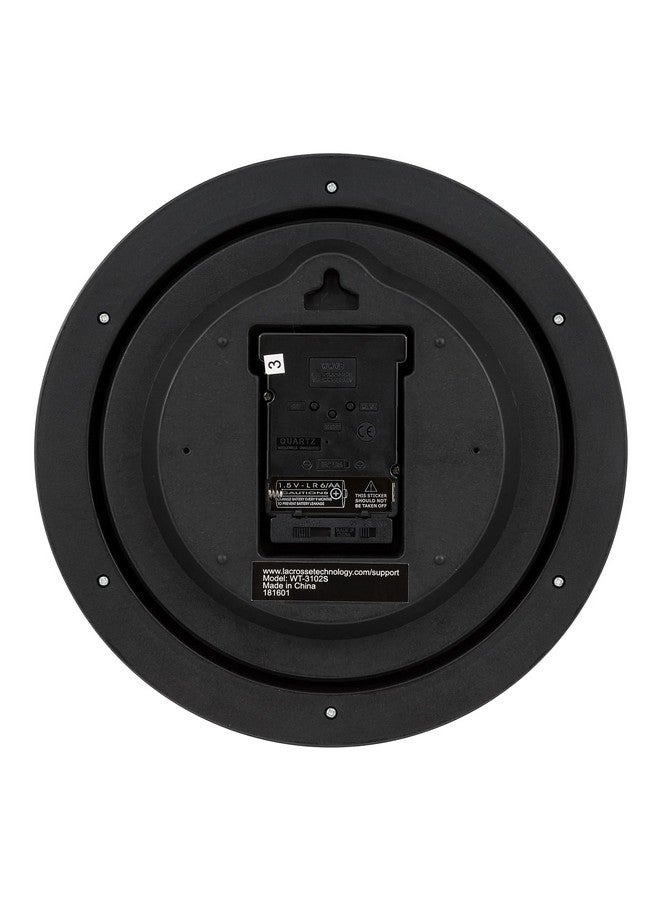 La Crosse Technology ساعة حائط لا كروس تكنولوجي الذرية التناظرية WT-3102S-INT، 10 بوصة، فضي - Image 3