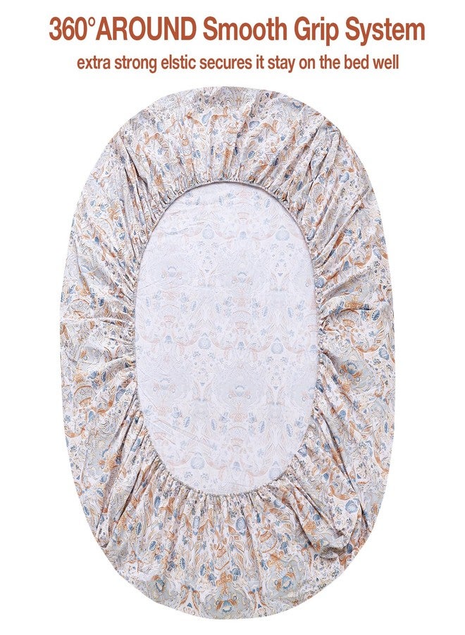 JSD Vintage Paisley Printed Sheet Set Full Size, 4 Piece Soft Pattern Microfiber Sheets Extra Deep Pocket - Image 5