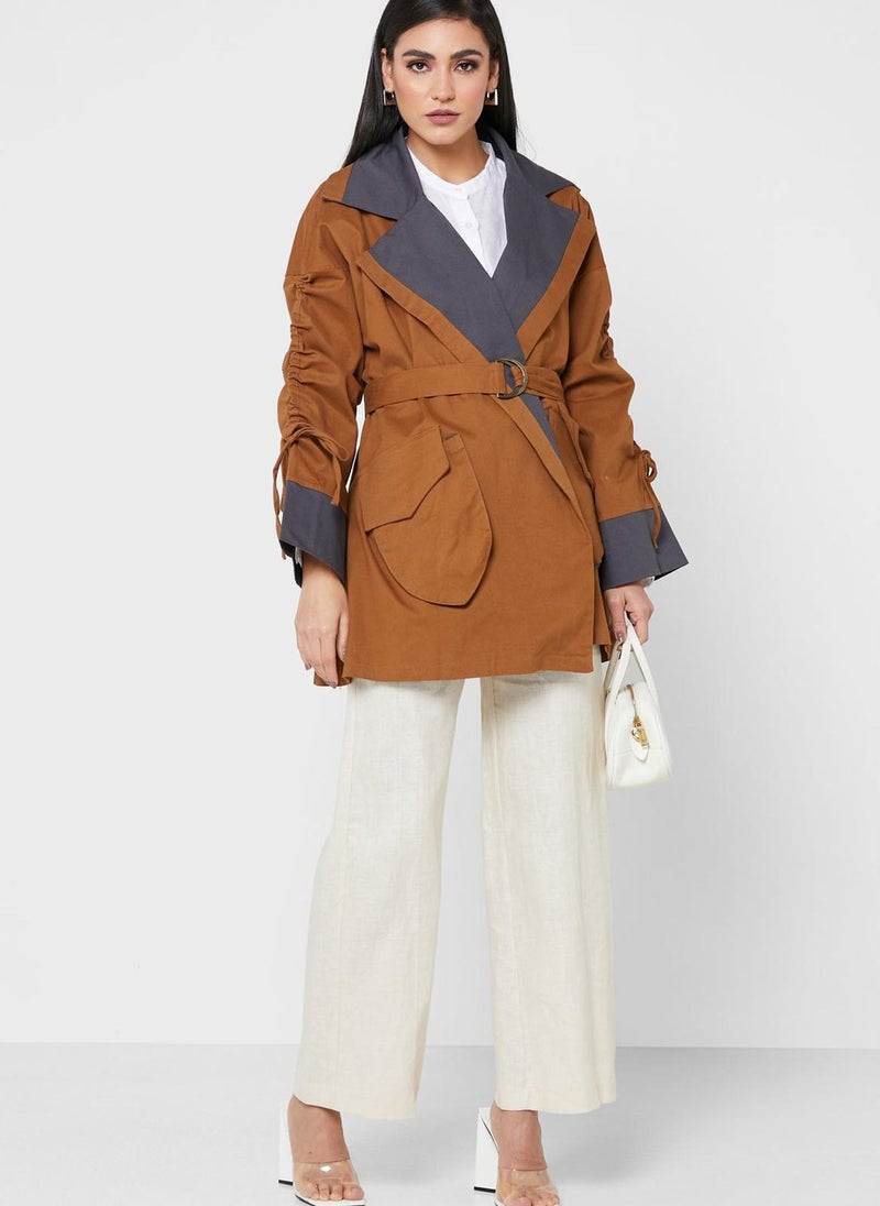 ديزرت كوف جاكيت بحزام خصر - Image 4