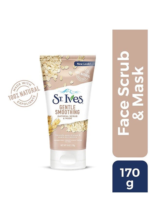 ST. Ives Nourishing and Smoothing Face Scrub and Mask with Oats, 6 ounces - Image 2